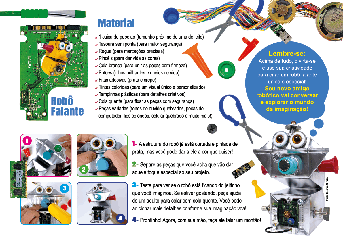 Eco Brinque Faça você mesmo um ROBÔ FALANTE!